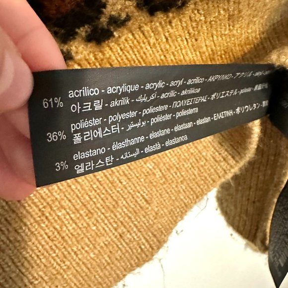 ZARA Knit Animal / Leopard Print Oversized Sweater | SIZE: Small - Picture 8 of 9